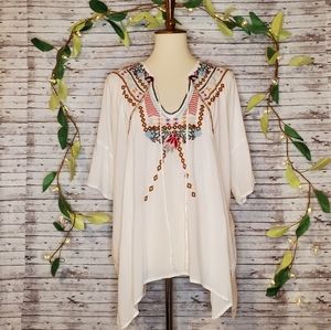 Biya by Johnny Was embroidered top